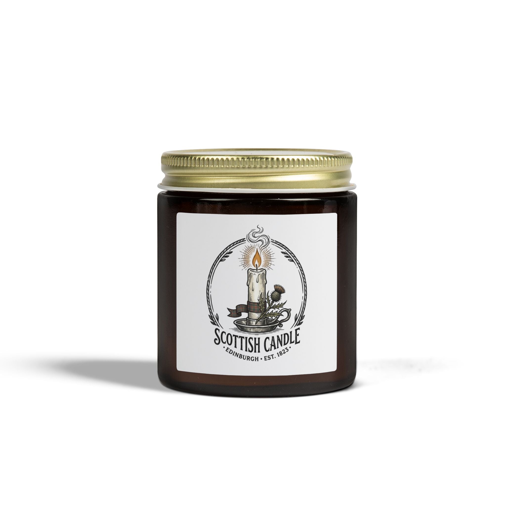 Coconut Apricot Scented Candle (4oz & 9oz) — Natural Soy Wax, Scottish Candle Jar
