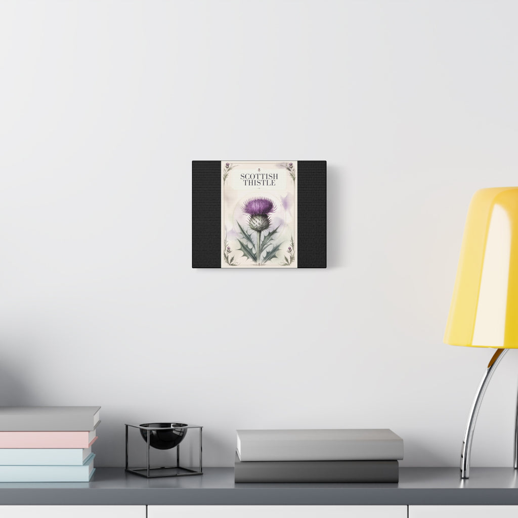 Scottish Thistle Botanical Canvas Print — Matte Stretched Wall Art