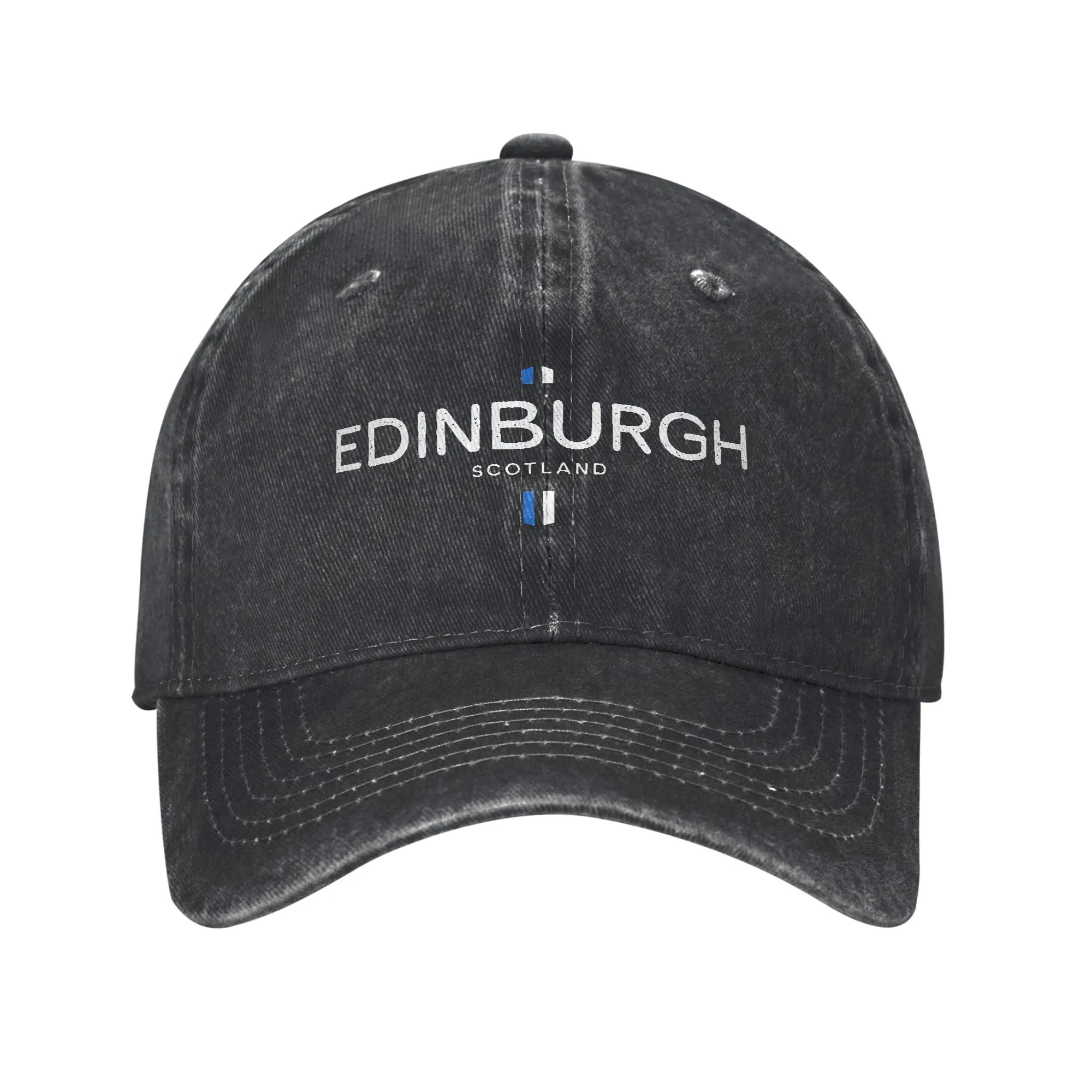 Soft Edinburgh Scotland United Kingdom Baseball Cap Unstructured for Men Women Distressed Denim Sun Cap UK Flag Travel Gift Hat