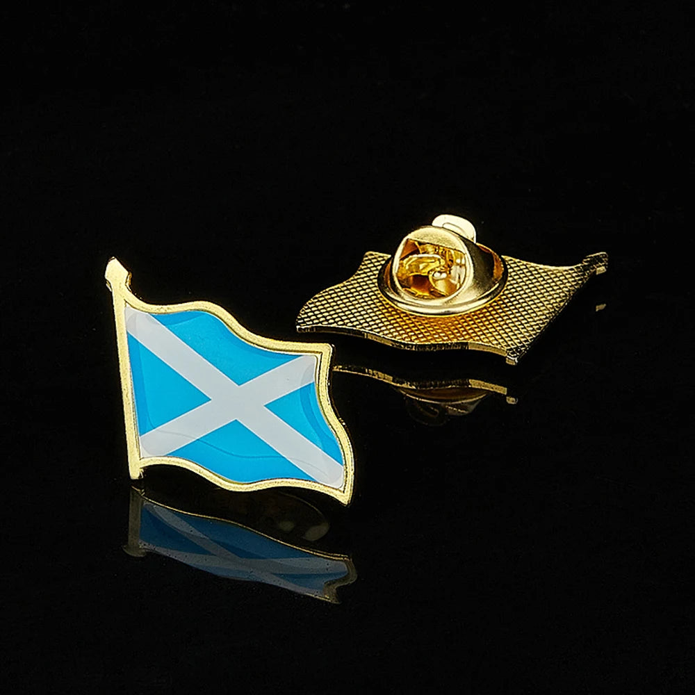 Scotland Saltire Flag Enamel Lapel Pin 🏴󠁧󠁢󠁳󠁣󠁴󠁿