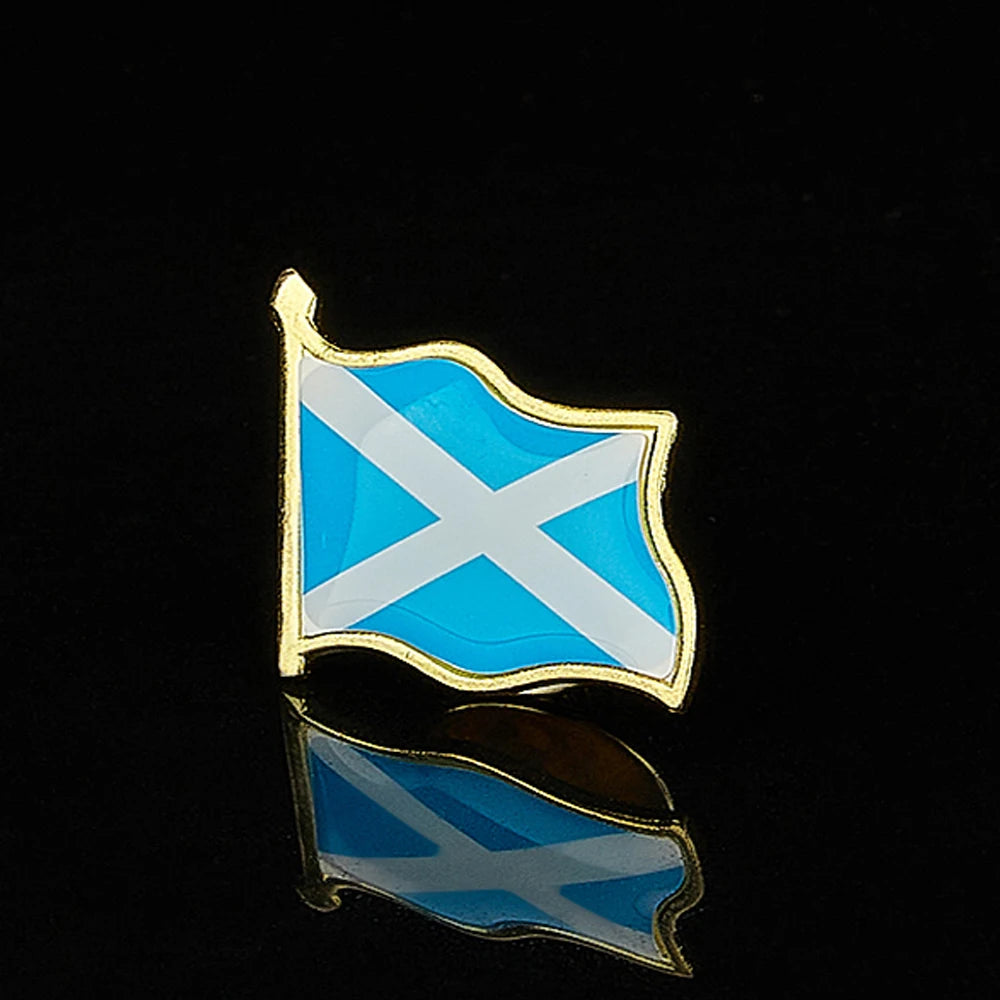 Scotland Saltire Flag Enamel Lapel Pin 🏴󠁧󠁢󠁳󠁣󠁴󠁿