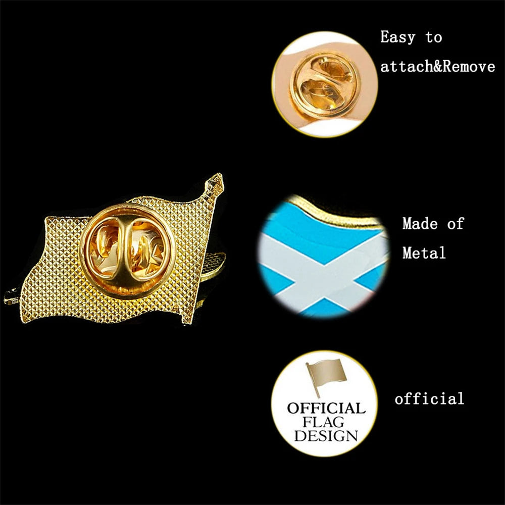 Scotland Saltire Flag Enamel Lapel Pin 🏴󠁧󠁢󠁳󠁣󠁴󠁿