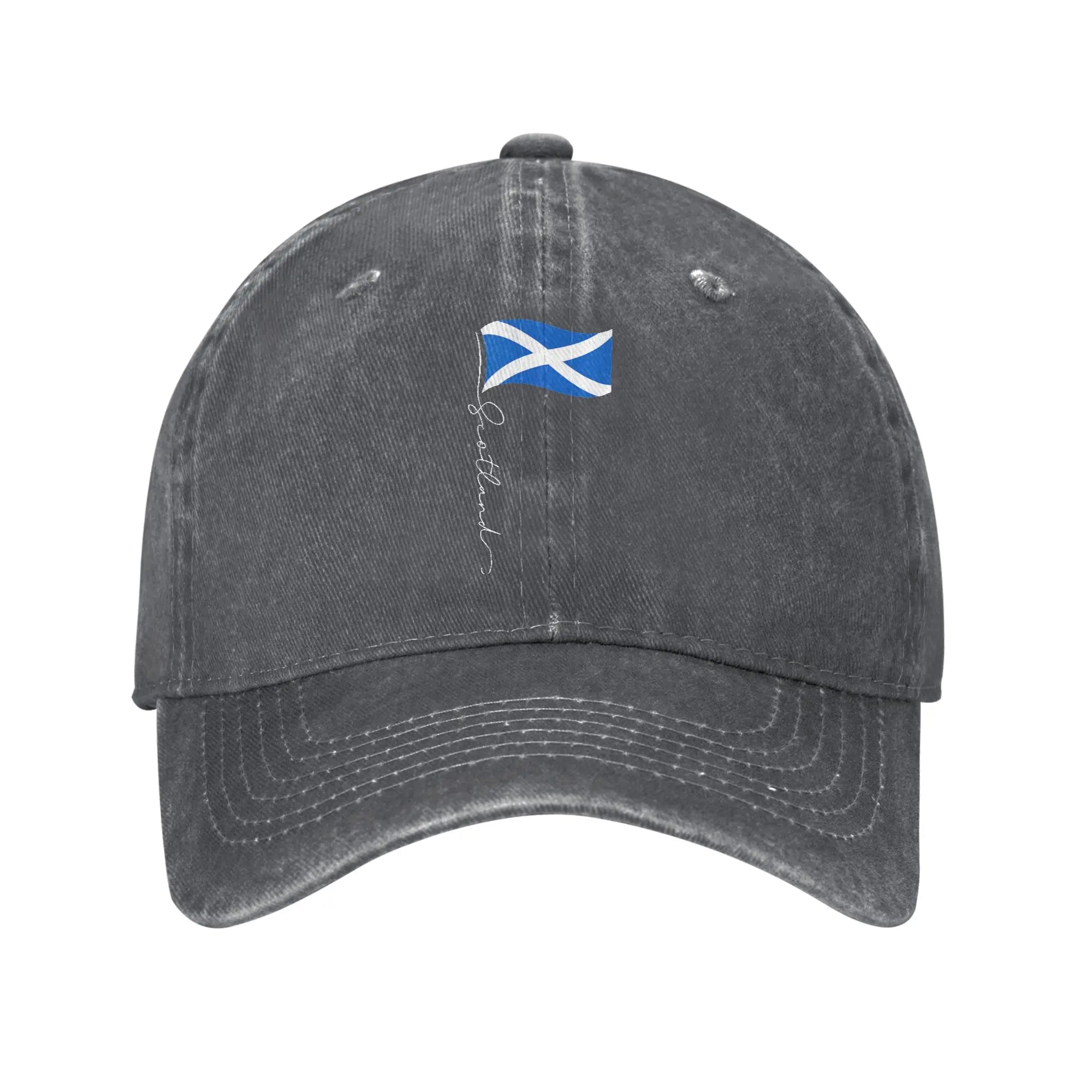 Scotland Signature Flag Pole Scottish Baseball Cap Distressed Denim Washed  Sun Cap Men Women Summer Adjustable Fit Caps Hat