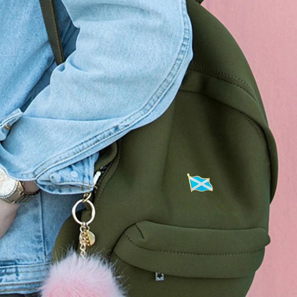 Scotland Saltire Flag Enamel Lapel Pin 🏴󠁧󠁢󠁳󠁣󠁴󠁿