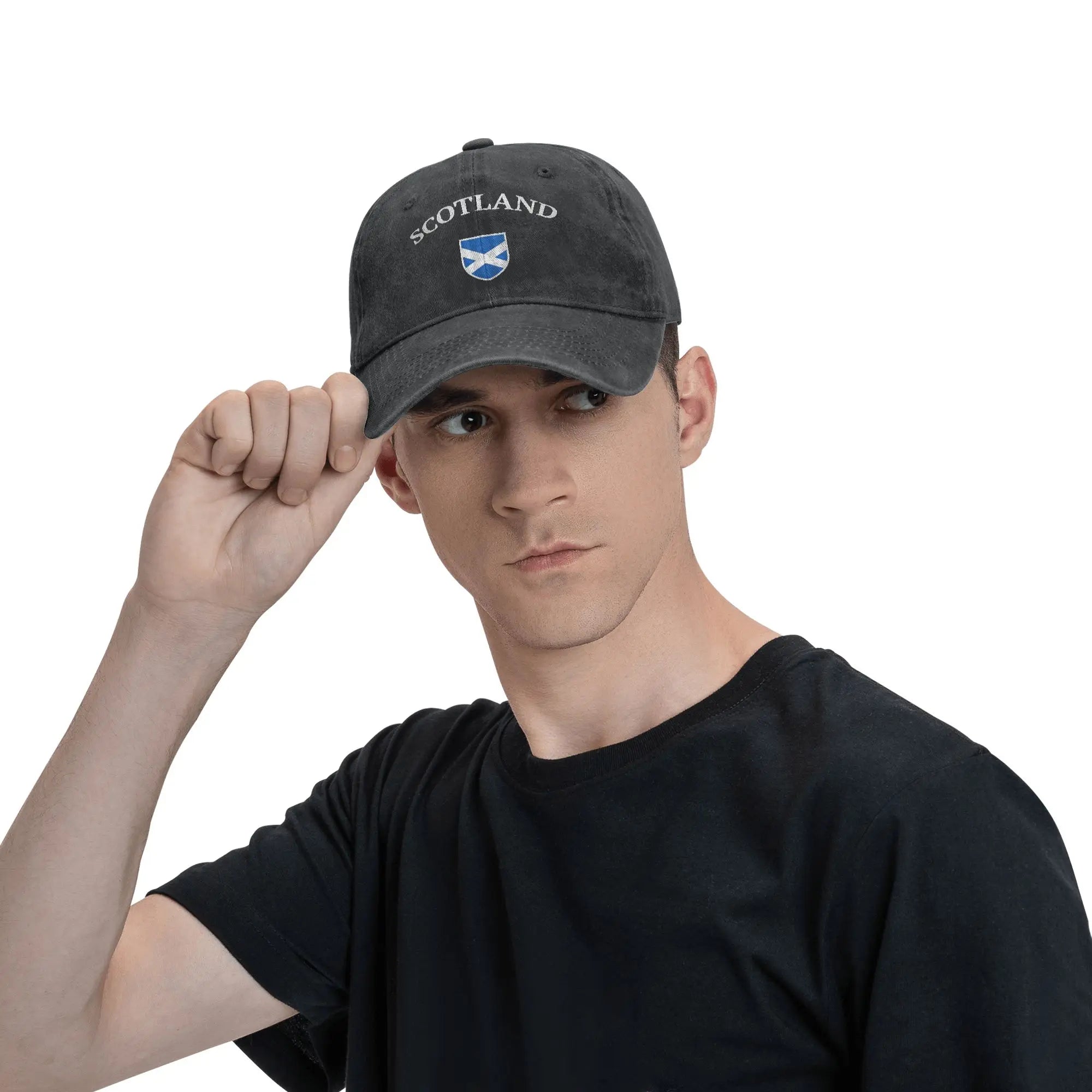 Scotland Flag - Scottish Football Soccer  Sun Baseball Cap  Stylish Female Male Washed Trucker Hat Sport Baseball Caps Gift