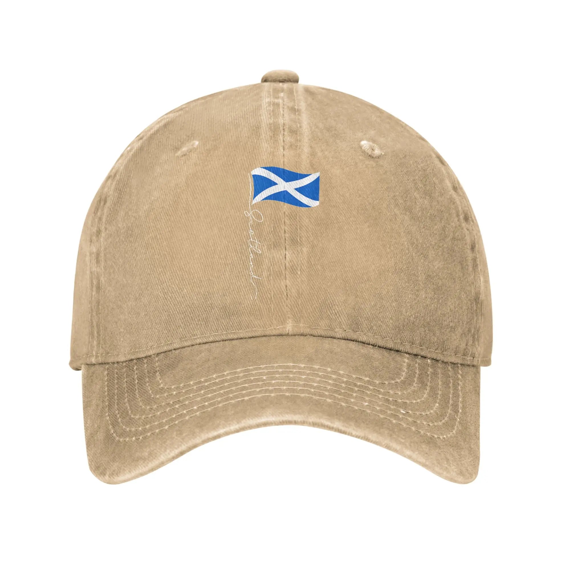 Scotland Signature Flag Pole Scottish Baseball Cap Distressed Denim Washed  Sun Cap Men Women Summer Adjustable Fit Caps Hat