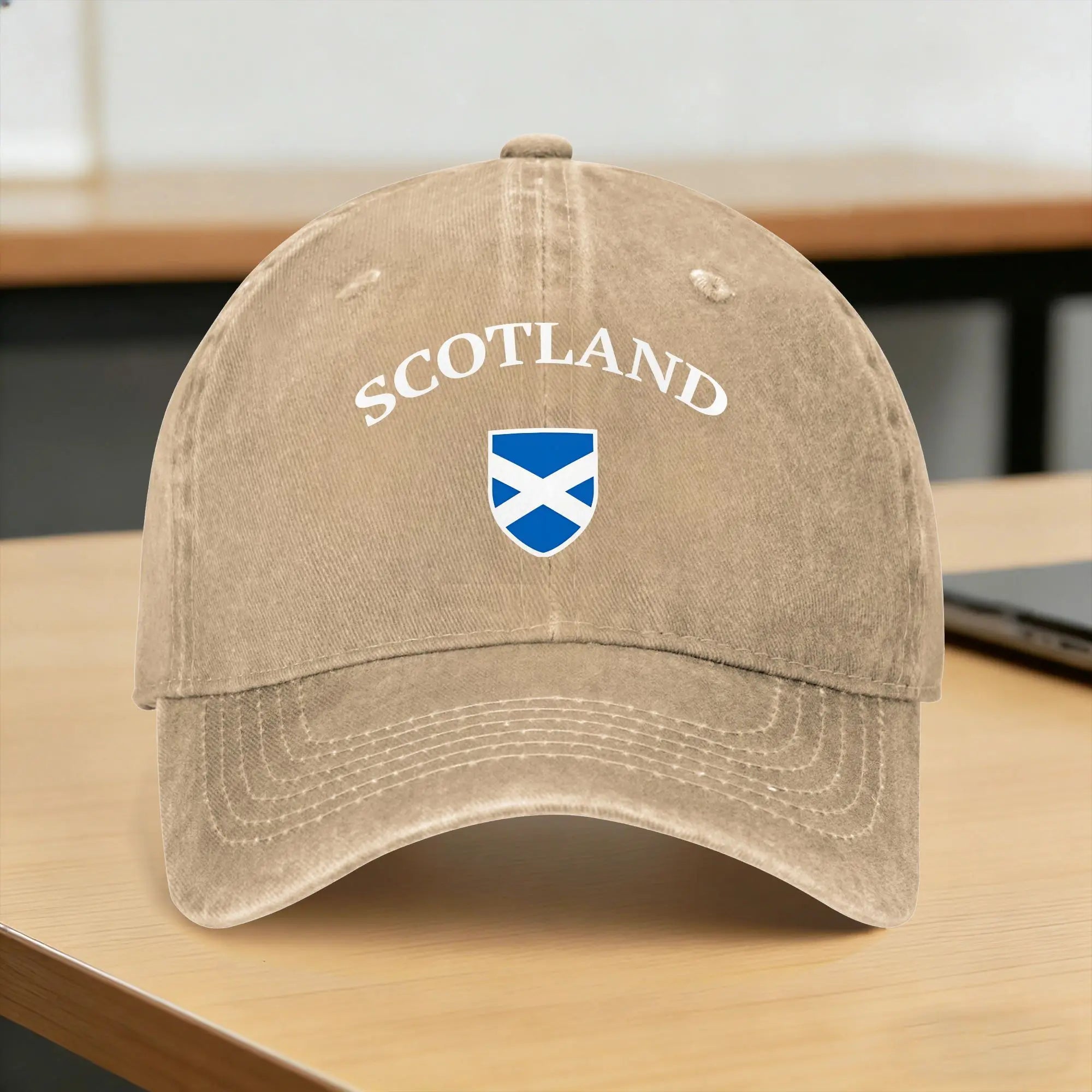 Scotland Flag - Scottish Football Soccer  Sun Baseball Cap  Stylish Female Male Washed Trucker Hat Sport Baseball Caps Gift