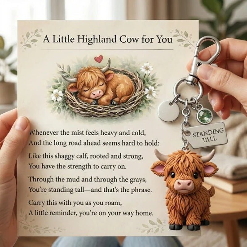 Highland Cow Month Keychain - CK NORTH Highland Cow Month Keychain | CK NORTH