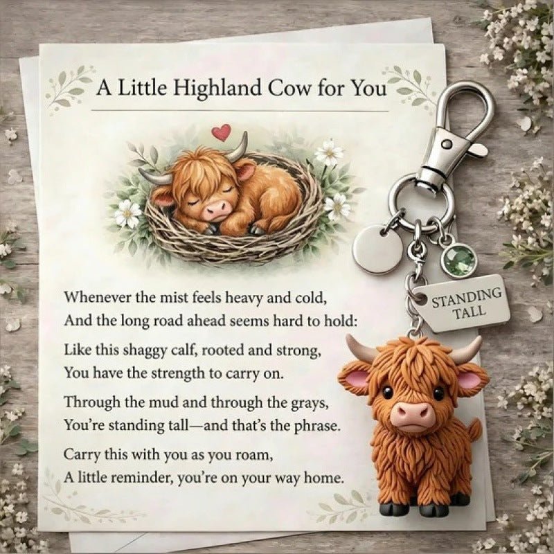 Highland Cow Month Keychain - CK NORTH Highland Cow Month Keychain | CK NORTH