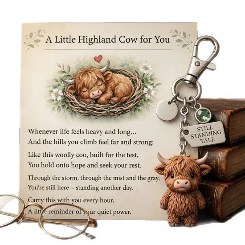 Highland Cow Month Keychain - CK NORTH Highland Cow Month Keychain | CK NORTH