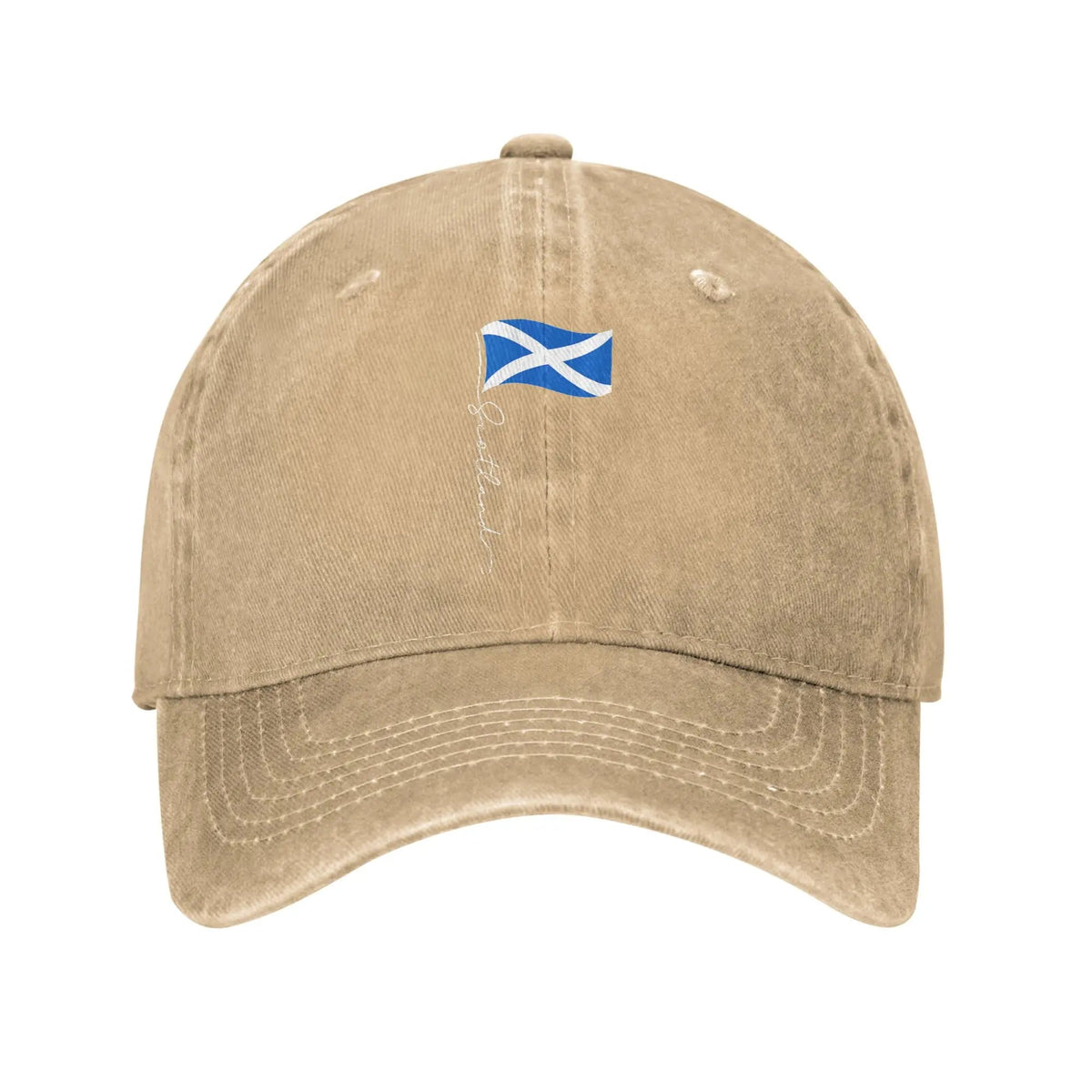 Scotland Flag Distressed Denim Baseball Cap - CK NORTH Scotland Flag Distressed Denim Baseball Cap | CK NORTH