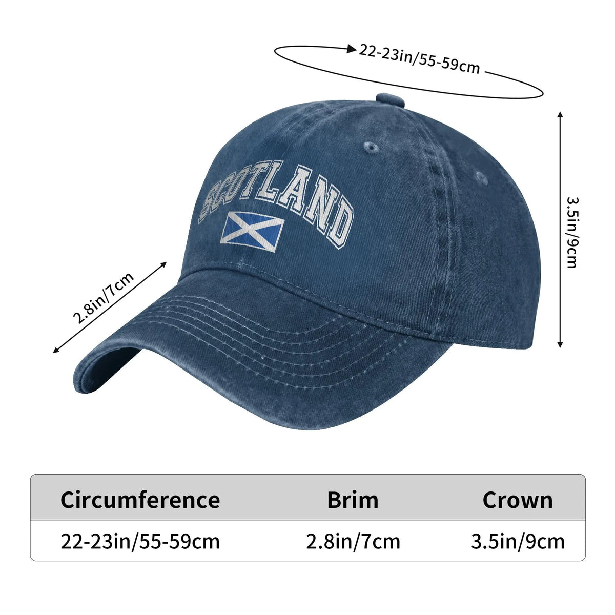 Scotland Flag Vintage Distressed Cotton Snapback Cap - CK NORTH Scotland Flag Vintage Distressed Cotton Snapback Cap | CK NORTH