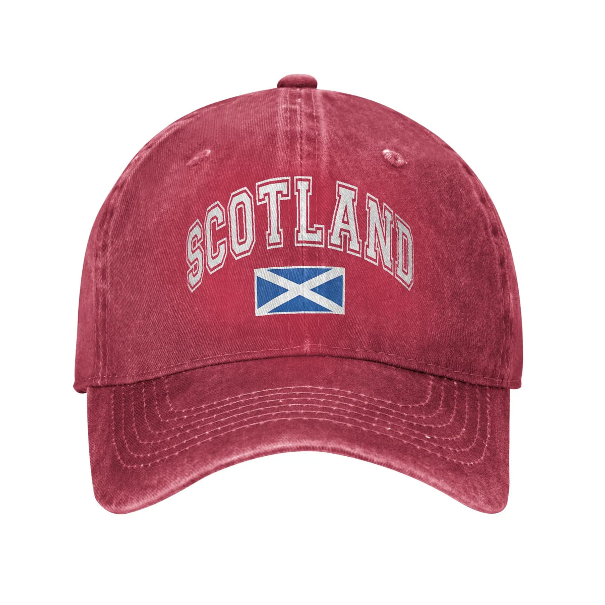 Scotland Flag Vintage Distressed Cotton Snapback Cap - CK NORTH Scotland Flag Vintage Distressed Cotton Snapback Cap | CK NORTH
