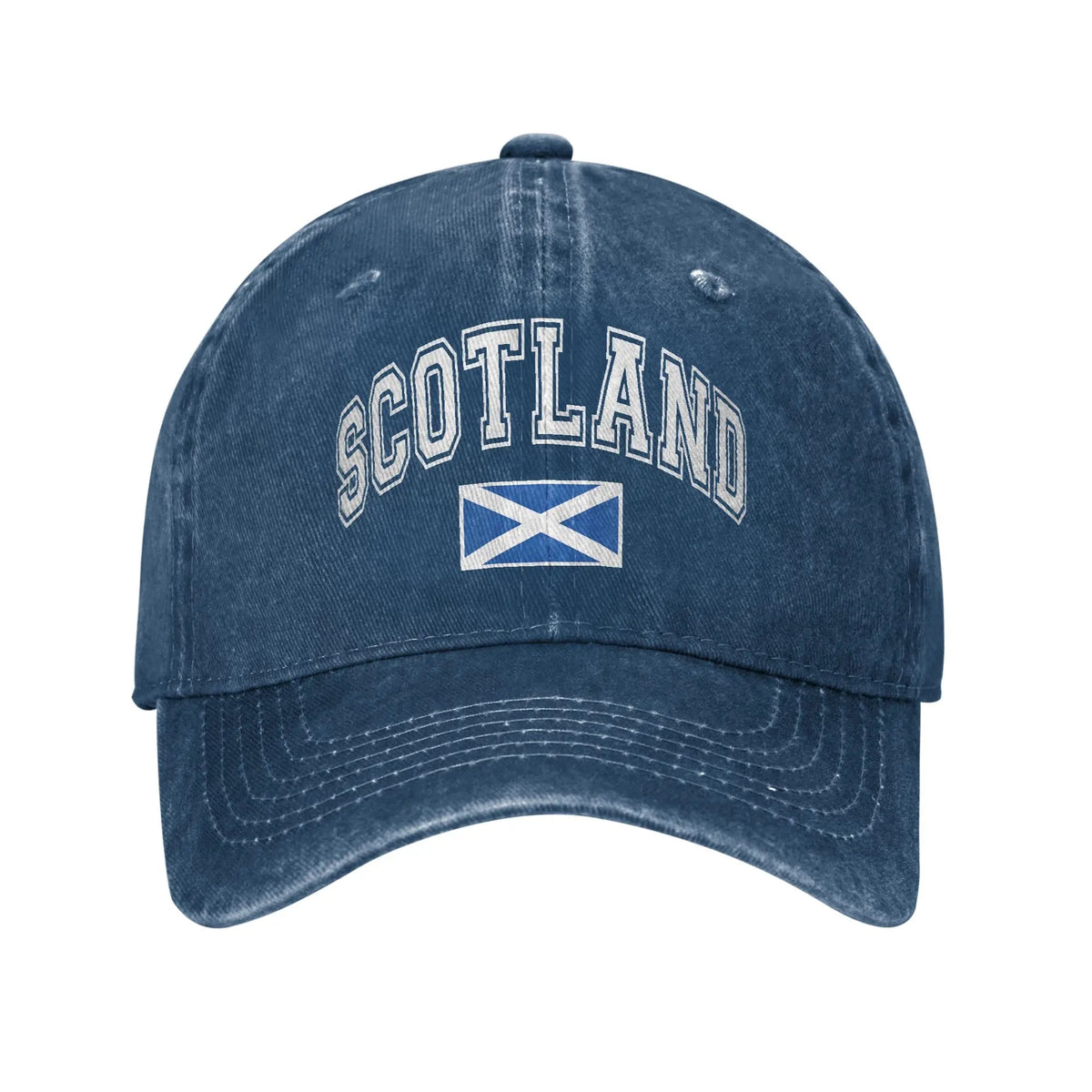 Scotland Flag Vintage Distressed Cotton Snapback Cap - CK NORTH Scotland Flag Vintage Distressed Cotton Snapback Cap | CK NORTH