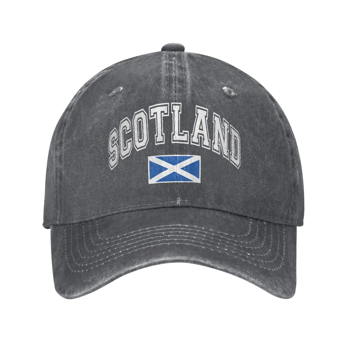 Scotland Flag Vintage Distressed Cotton Snapback Cap - CK NORTH Scotland Flag Vintage Distressed Cotton Snapback Cap | CK NORTH