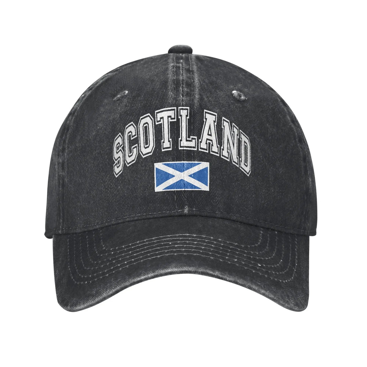 Scotland Flag Vintage Distressed Cotton Snapback Cap - CK NORTH Scotland Flag Vintage Distressed Cotton Snapback Cap | CK NORTH